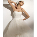 Ball Gown Floor-length Beading Ruffled Wedding Dress